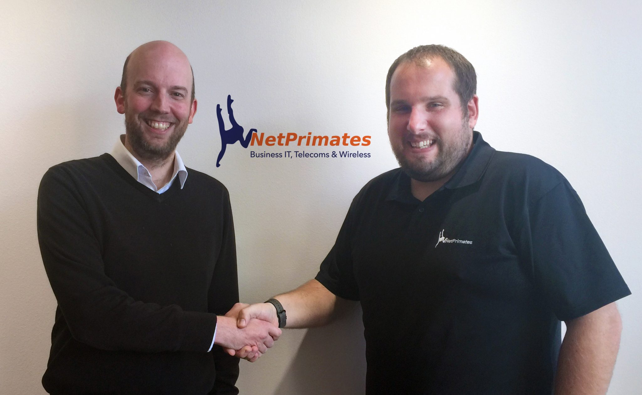 Rupert and Steve from Net Primates shaking hands.
