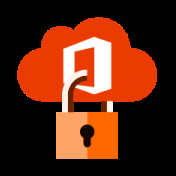 Office365 icon with a padlock through it.