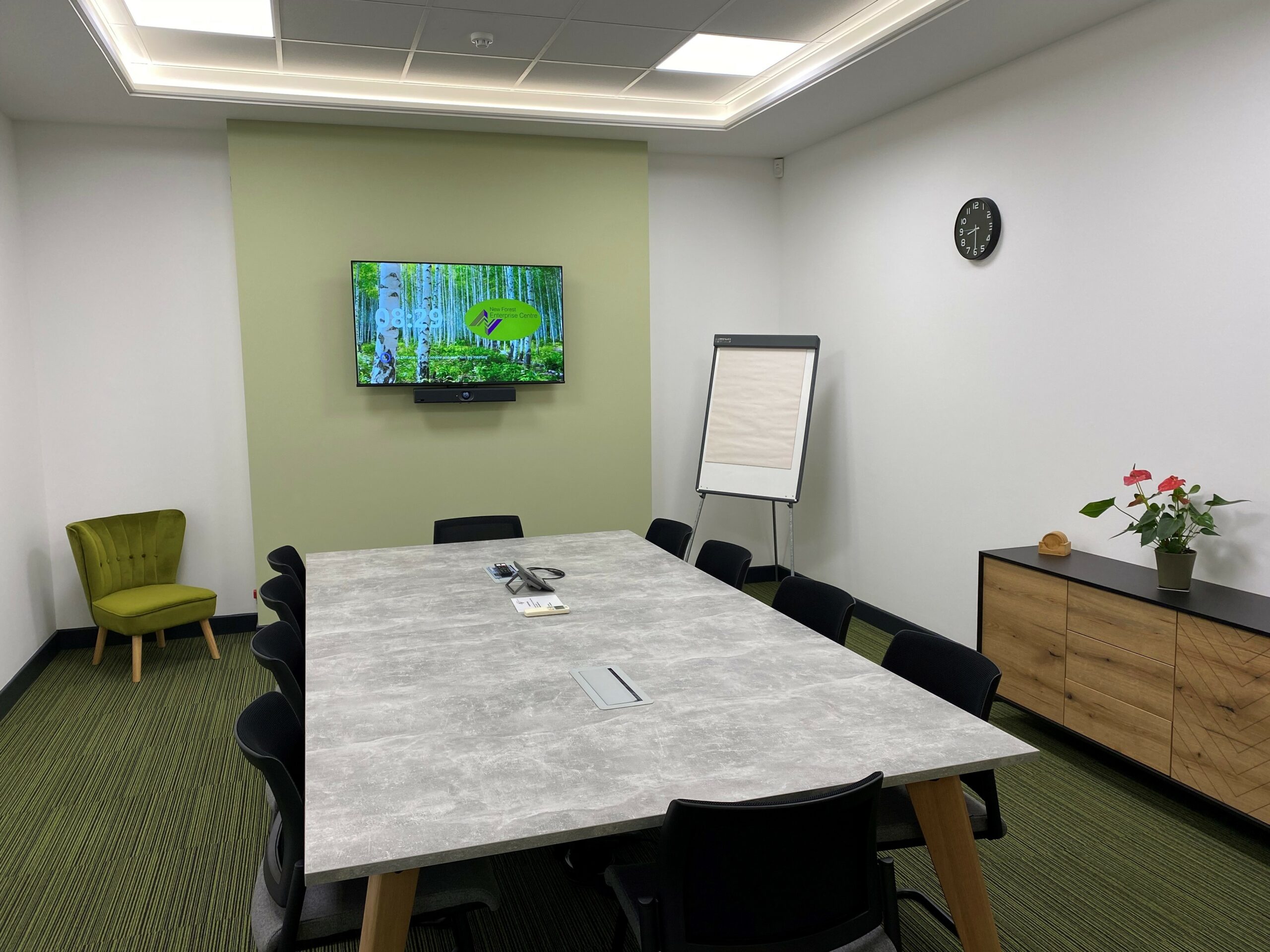 Meeting room inside the new forest enterprise centre.