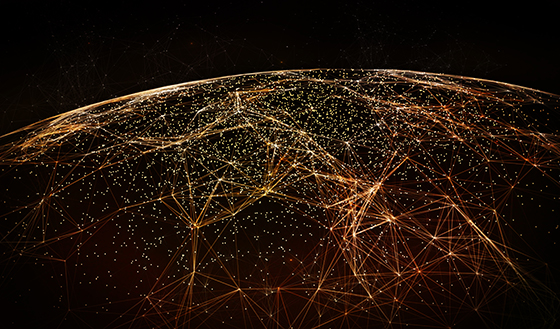 Global International Connectivity Background