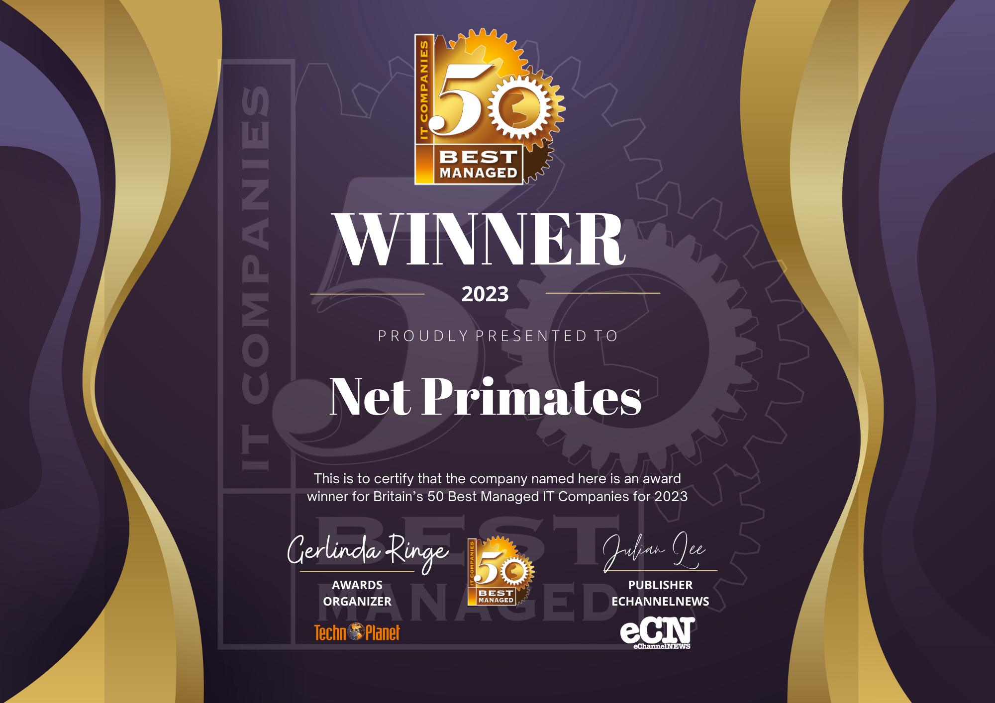 Net Primates triumphs with top IT award!